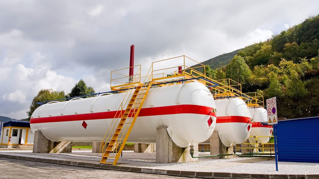 Propane storage tanks