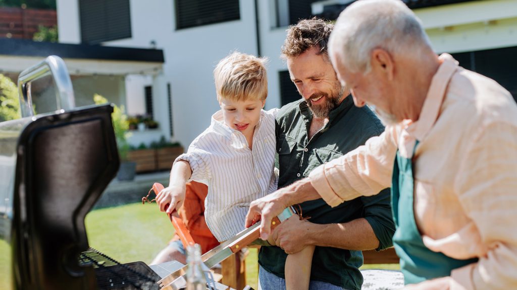 Family grilling