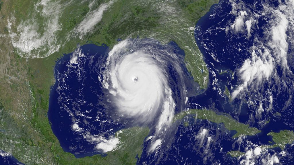 Hurricane in the Gulf of Mexico