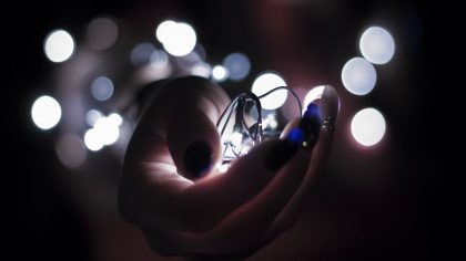 Hand Holding Lights