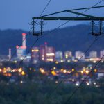 High power electricity grid powering the city