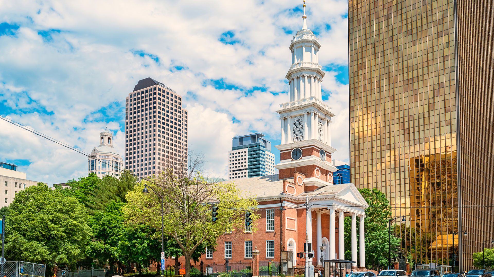 Main Street in Downtown Hartford Connecticut