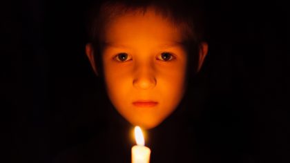 Candle During Power Outage