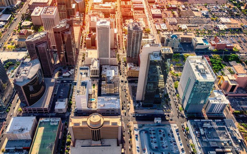 Downtown Phoenix Aerial View
