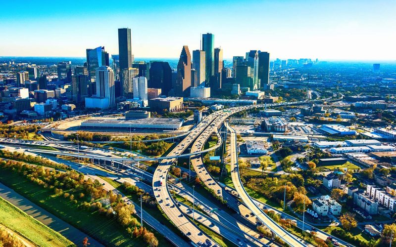 City of Houston Texas Aerial View